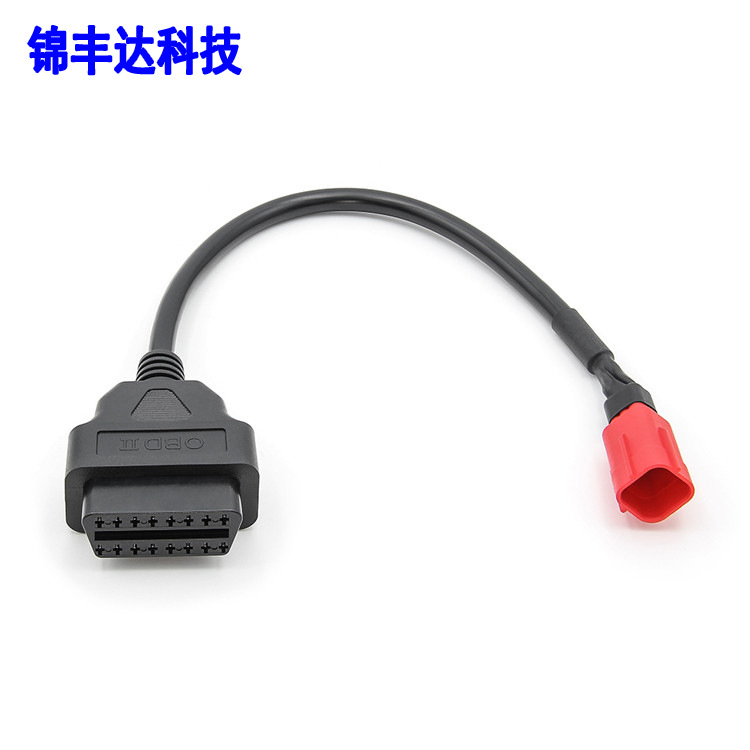 6PIN to 16PIN OBD2 摩托车转换线适用于Honda/本田6针摩托转接线