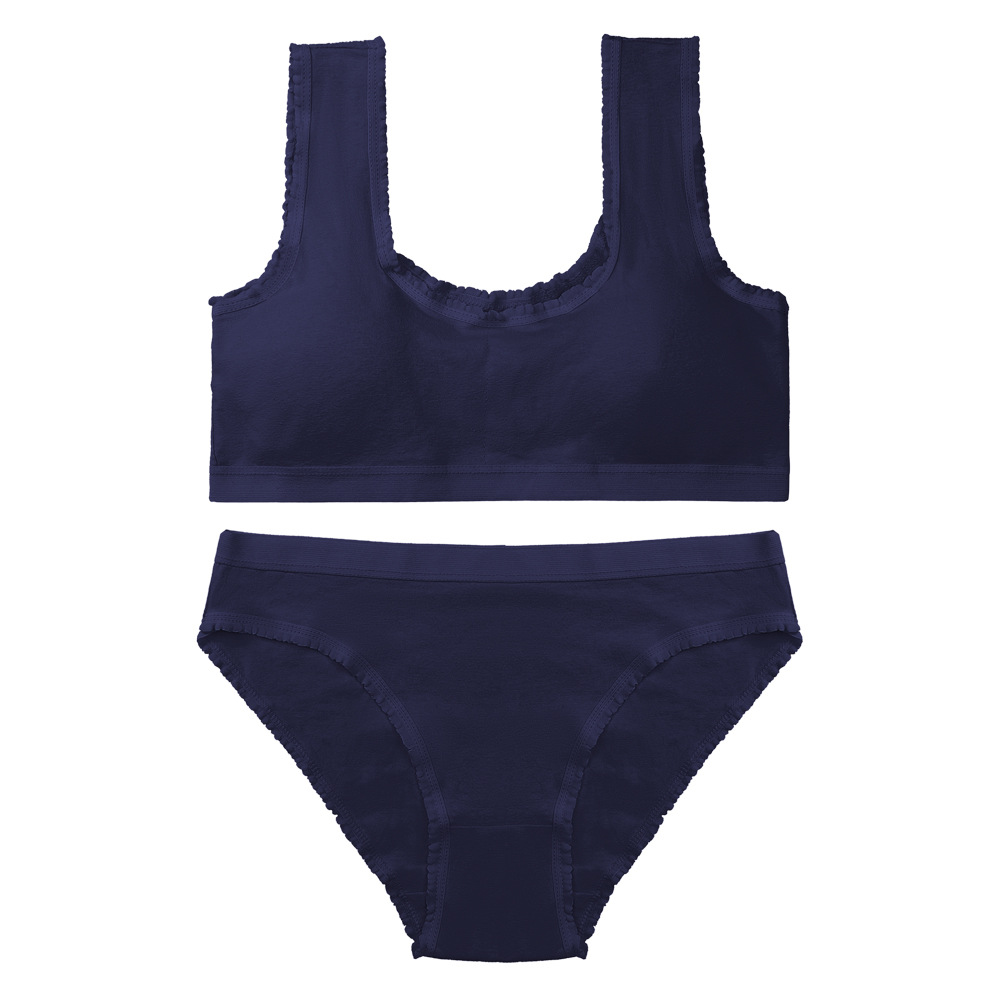 Ropa interior de algodón puro para niñas 12-16 años, estudiantes de primaria y secundaria, ropa interior de desarrollo para niñas, ropa interior de sujetador delgada sin anillo de acero