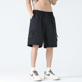 Shorts Men's Summer Thin Ice Silk Quick-drying Casual Trousers Sports Five-point Beach Big Pants Boys Pants