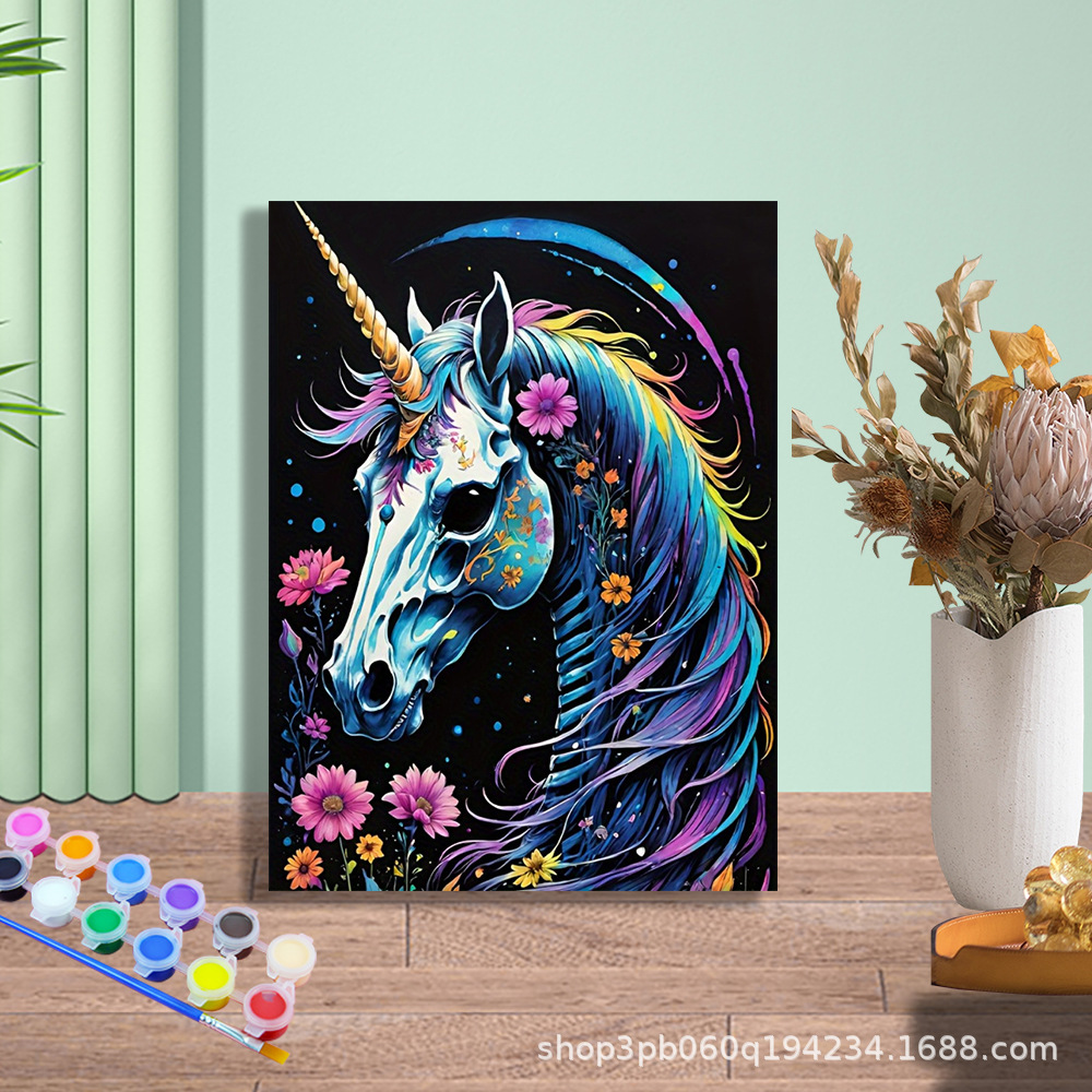 Jit transfronterizo envía bricolaje fábrica de pintura al óleo digital al por mayor arte animal pintura al óleo pintura decorativa puesto Amazon