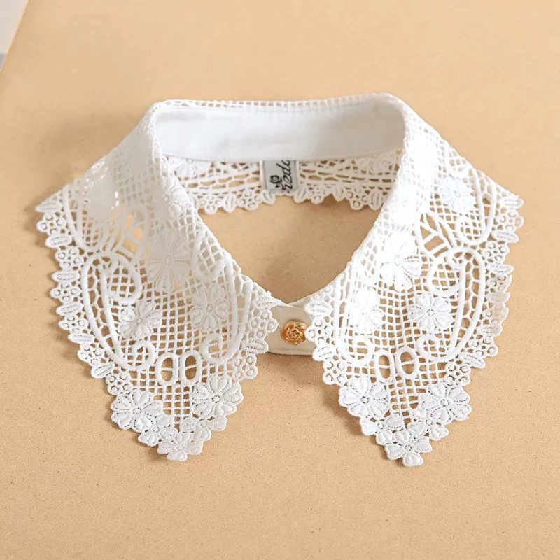 Универсальные аксессуары для женщин, летний искусственный воротник, высококачественный воротник, белые кружевные аксессуары, декоративный воротник.