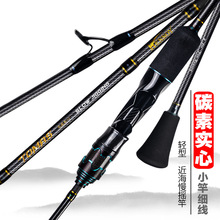 汉诺外贸Fishing Rod实心碳素轻型慢摇铁板竿船竿1.68m海钓路亚竿