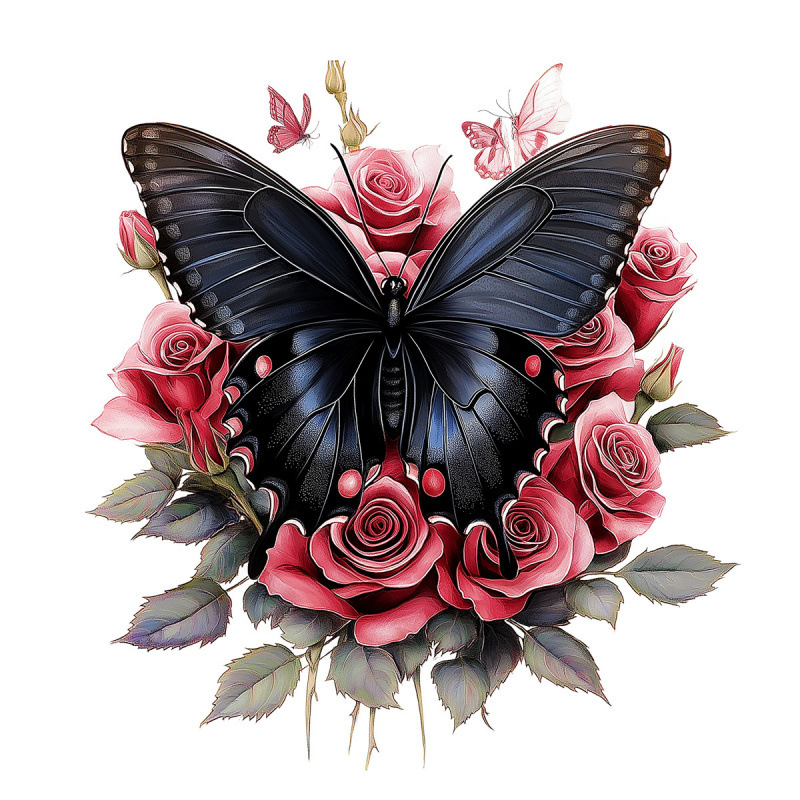Decorative 3d Butterfly And Flower Wall Stickers For Kitchen Tiles_voghion.com