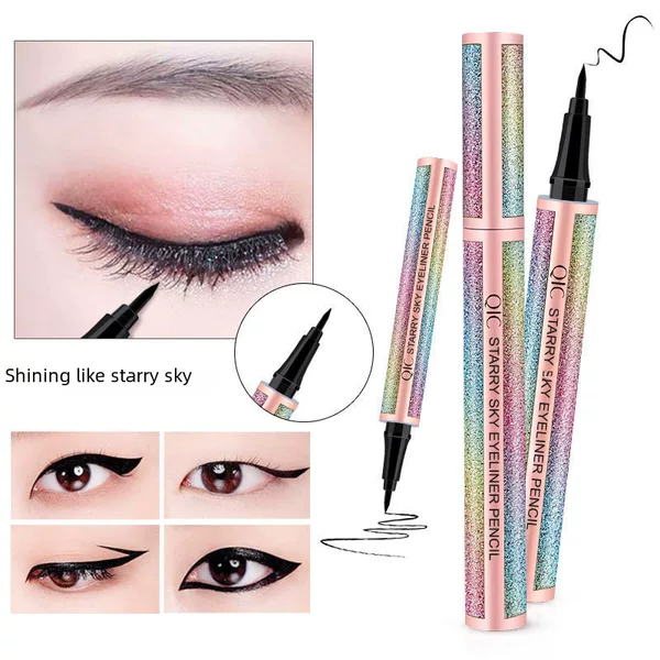 Qic Starry Sky Eyeliner Waterproof, Sweatproof, Non-Smudged, Quick-Drying and Smooth Liquid Eyeliner Pen Eyeliner Makeup Wholesale