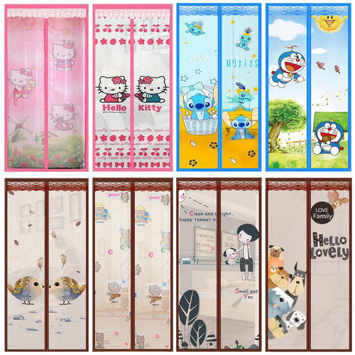 Summer Bestselling Mosquito Barrier Door Curtain Magnetic Soft Mesh Door No Magnetic Tape Summer Mosquito Barrier Door Curtain Encrypted Window Screen Wholesale