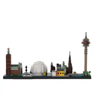 Конструктор MOC-221739 Стокгольм архитектурный пейзаж