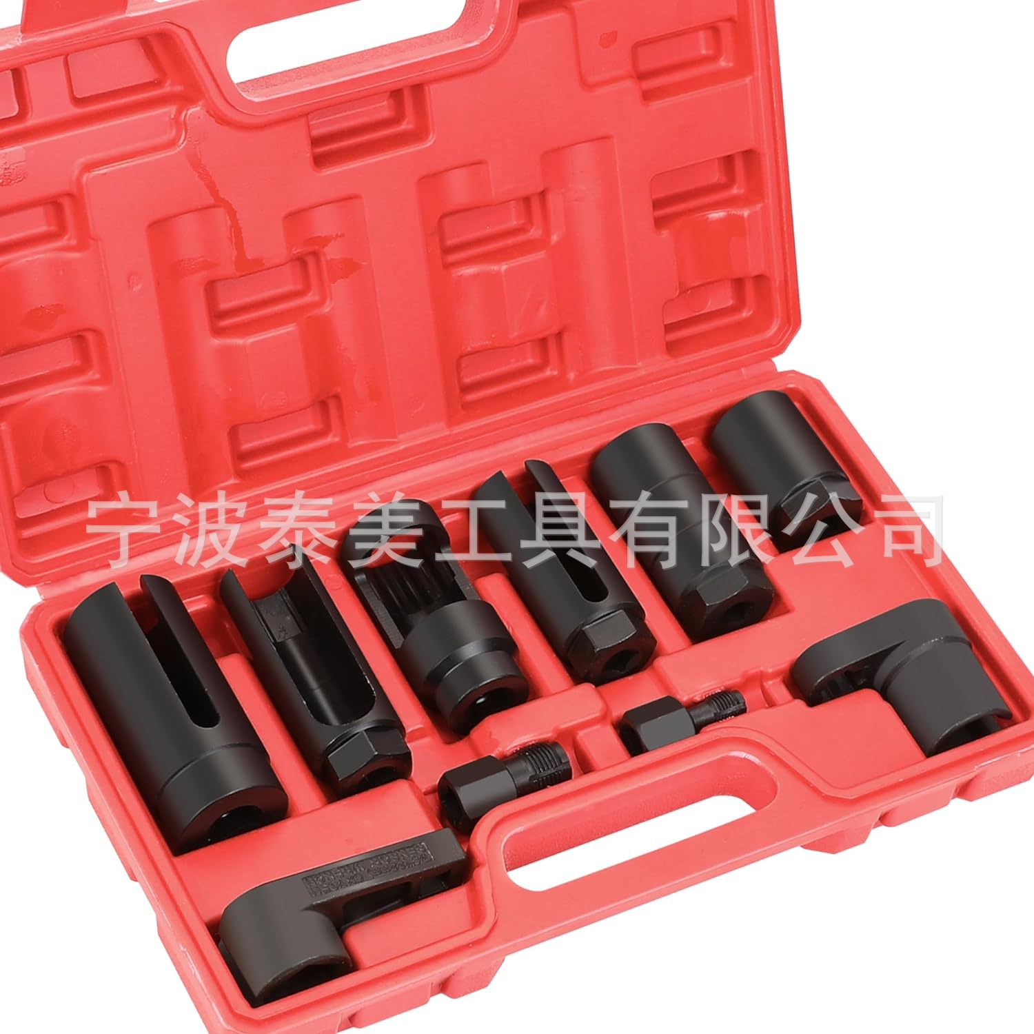 10件套 欧规氧传感器开口套筒含氧传感器套筒 柴油车氧传感套筒