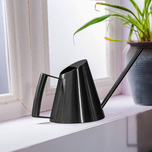 Stainless steel watering kettle, golden retro flower watering kettle, tapered small bronze flower kettle, home indoor gardening watering kettle