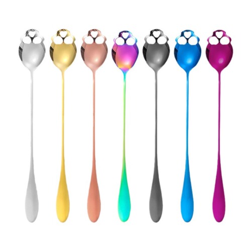 Factory direct selling stainless steel skull spoon stirring coffee dessert bar bone Christmas Amazon 410 skull spoon