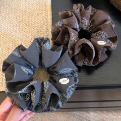 韩国复古腰果花大肠发圈女高级感超大气质百搭丸子头马尾头绳头饰