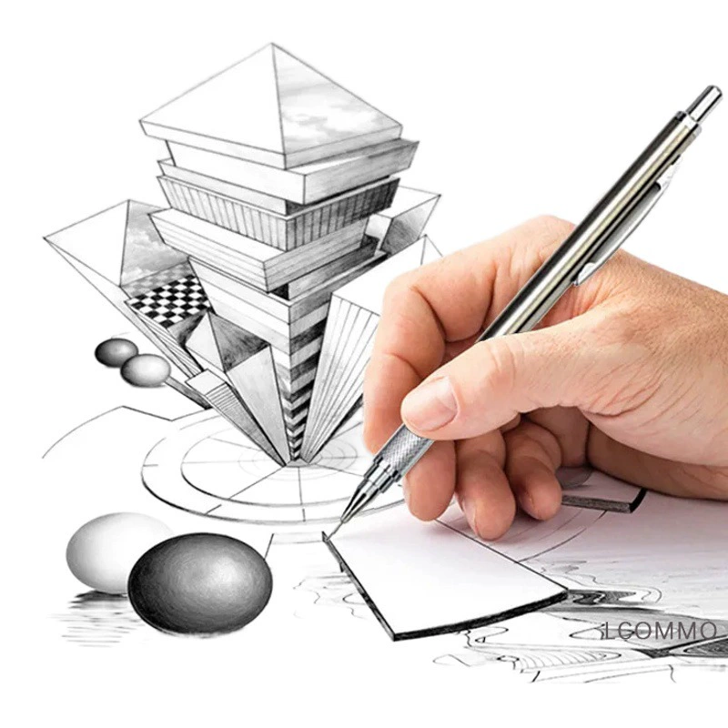 Металлический активный карандаш для письма 0,3/0,5/0,7/0,9/1,3/2,0/3,0 мм механический карандаш