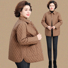 中年妈妈秋冬棉衣外套轻薄款2025新款中老年女冬装中长棉服40岁50