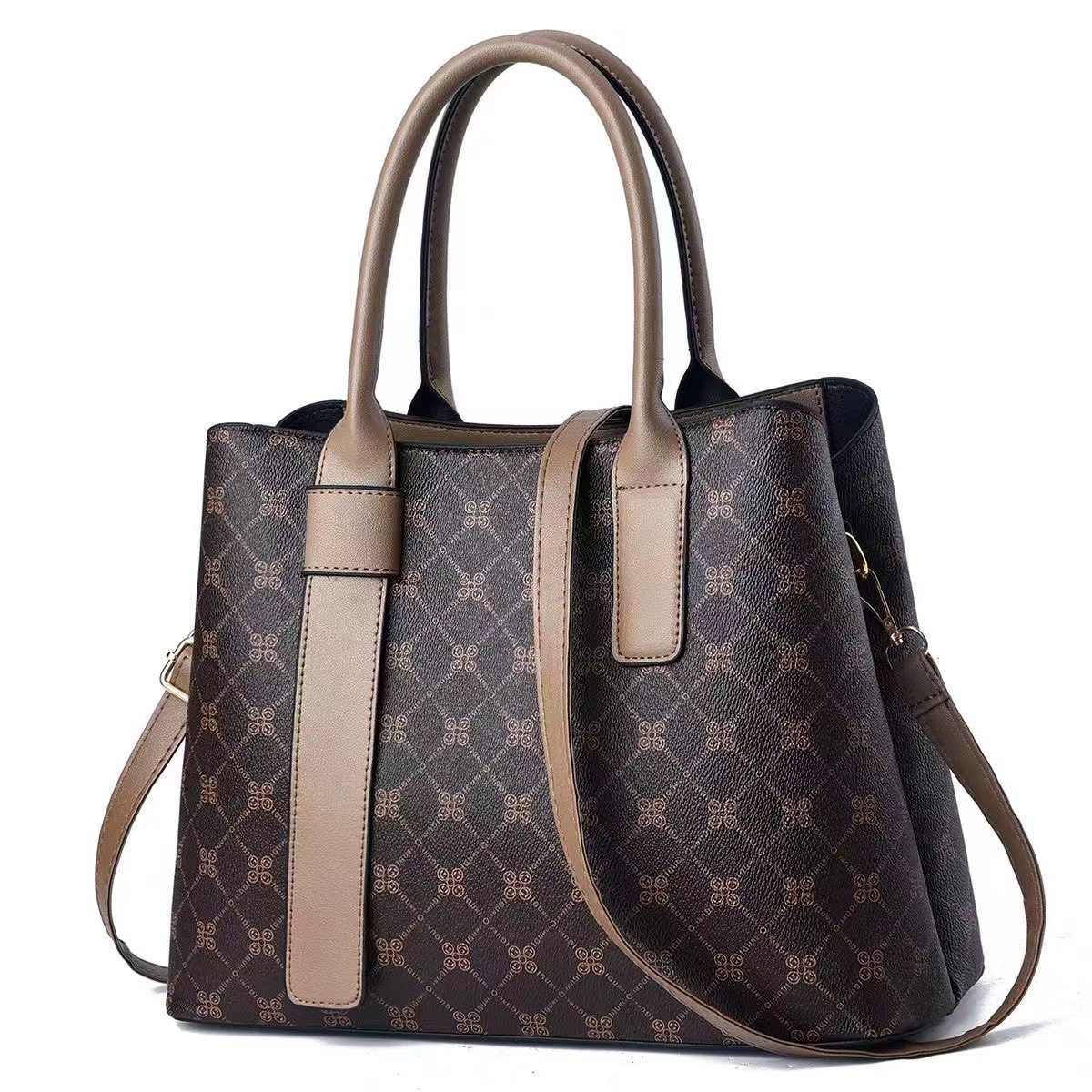 Bolsa de mano de textura Bolso de hombro clásico europeo y americano de gran capacidad Bolso de mensajero Bolso femenino en nombre de Handbags