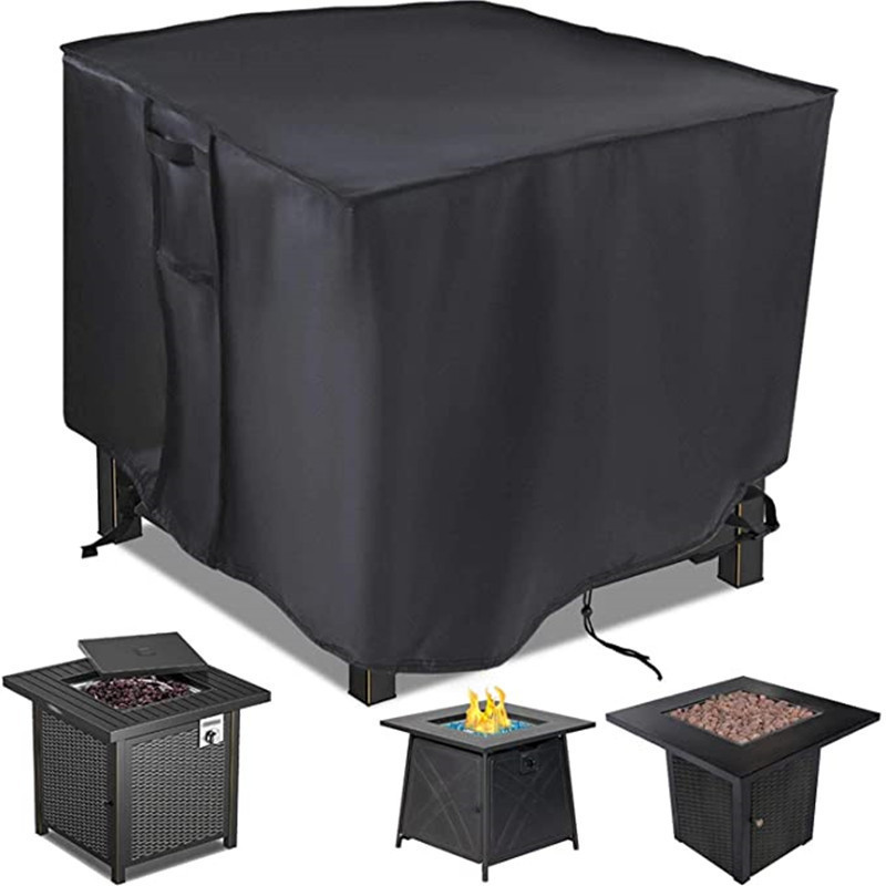 Barbecue fire stove cover table and chair waterproof sunscreen cover handle vent barbecue stove dust cover outdoor furniture oven cover