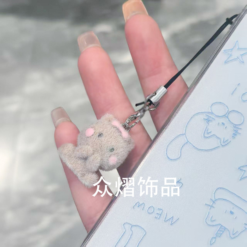 可爱毛绒动物萌粒公仔 diy钥匙链手机包包挂件车载桌面装饰品批发|undefined