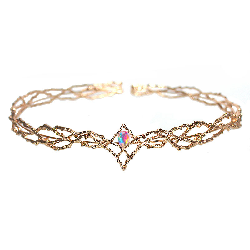 110g Weight Jewelry Headband Hair Accessories Type Vintage Style Unisex Solid Color Alloy Plating Inlay Rhinestones Jewelry Headband