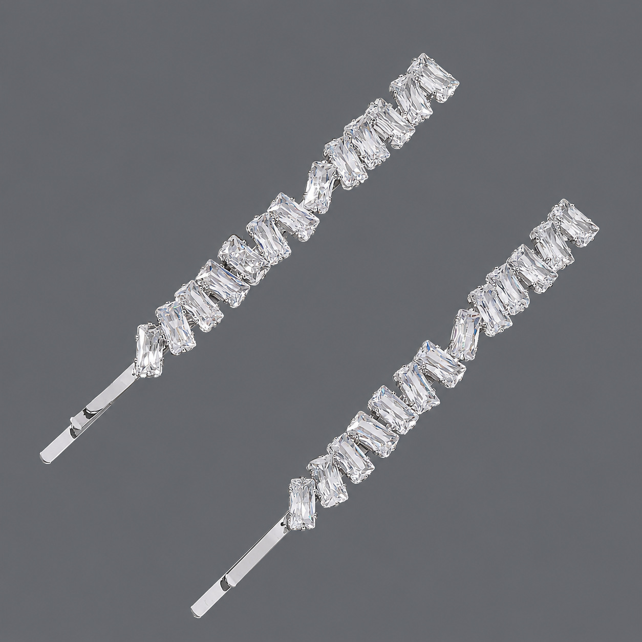 Horquilla de zirconio de lujo ligero europeo y americano con incrustaciones de diamantes, pinza de pelo de alta gama para mujer, suministro mayorista transfronterizo directo de fábrica.