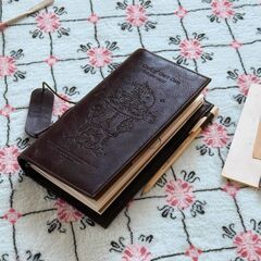 严选新款古董花园随身旅行手帐本复古随身记录本皮日记事笔记本子