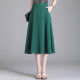 2186 Summer New Ice Silk Chiffon Skirt Women's Plus Weight Plus Size Fat mm200 Jin Belly Covering Slim Skirt
