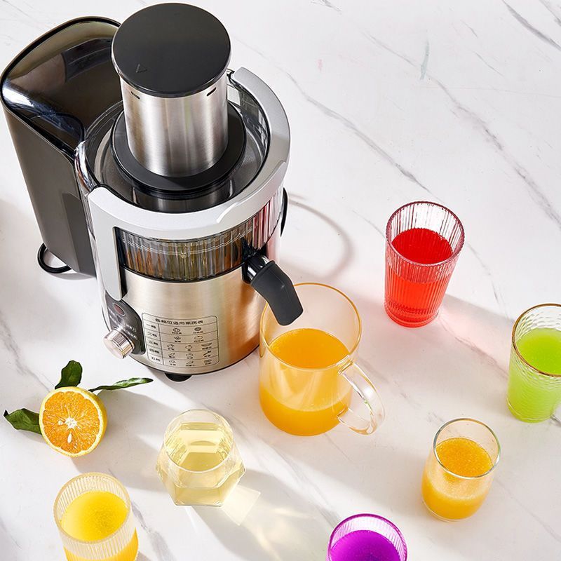 Exprimidor de jugo comercial, separación automática de residuos de jugo de jengibre de caña de azúcar frita, exprimidor de jugo doméstico de gran calibre, tienda de té de leche