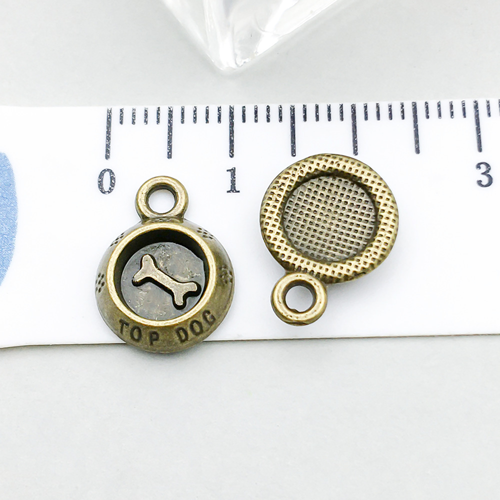 고대 녹색 뼈 개 그릇 1개-1g-14*11mm-20582