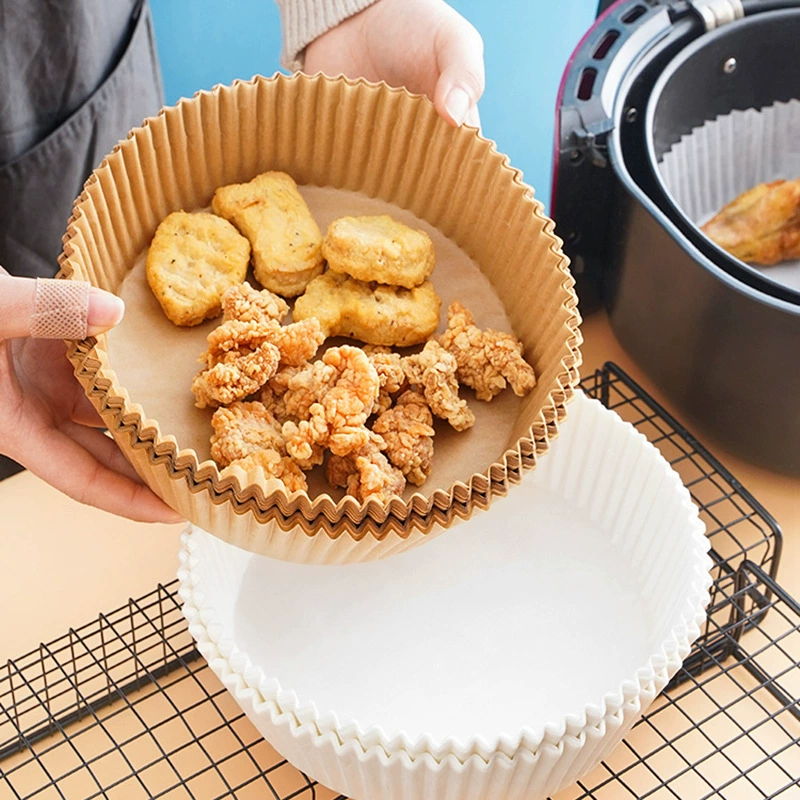 Маслоотталкивающая бумага для аэрогриля/духовки, круглая впитывающая бумага, силиконовая бумага для выпечки, подкладочная поддерживающая бумага для пищевых продуктов, специальная печная бумага