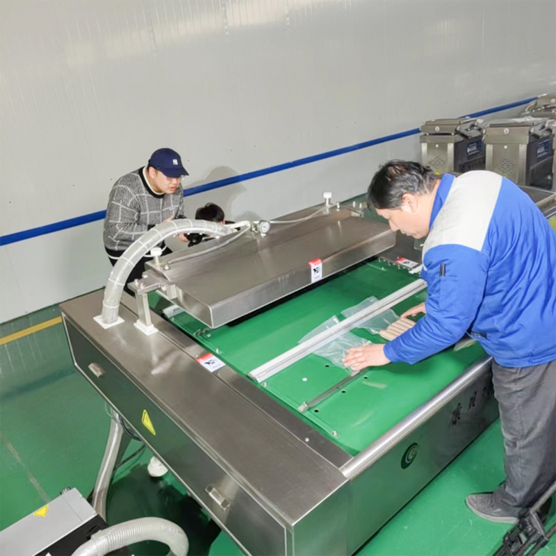 掌柜推荐预制菜连续滚动式真空包装机米砖粽子全自动封口机