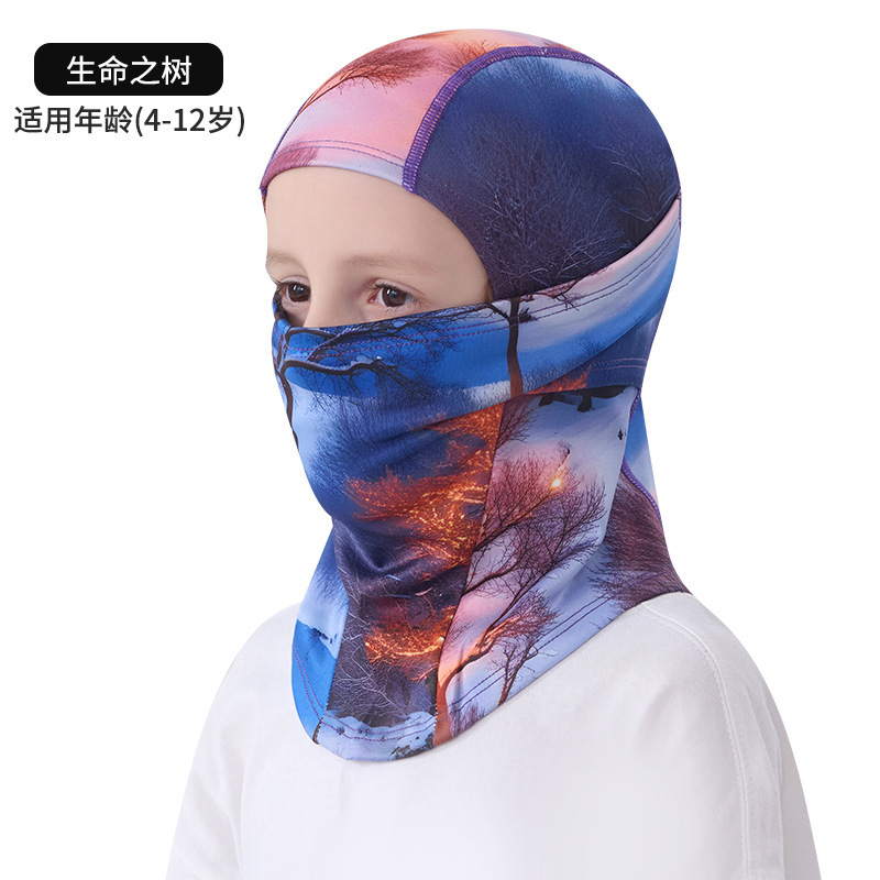 冬季儿童滑雪面罩新款头套护脸保暖防风透气户外护颈滑雪装备男女|undefined