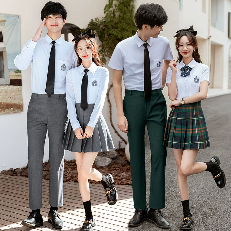 Учитель детского сада садовая одежда комбинезоны рубашка с короткими рукавами женская плиссированная юбка JK летний профессиональный костюм новый стиль