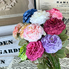 单支锦鲤牡丹仿真假花婚礼现场布置路引地排装饰家居茶几摆设花材