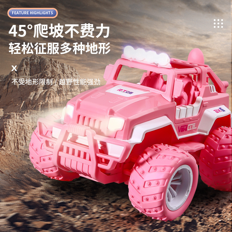 Cross-border 1:16 Remote Control Off-road Vehicle With Lights, Pink...