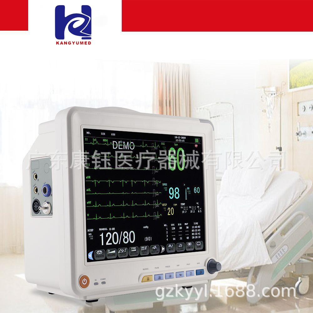 外贸12英寸多参数监护仪出口KY-12D病人监护仪Patient monitor