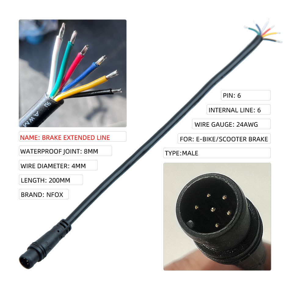 Línea de extensión de cable roto NFOX a línea de secuencia cabeza masculina cabeza femenina resorte seco sentido magnético línea de señal 2 pin 3PIN4 pin 5 pin 6 pin