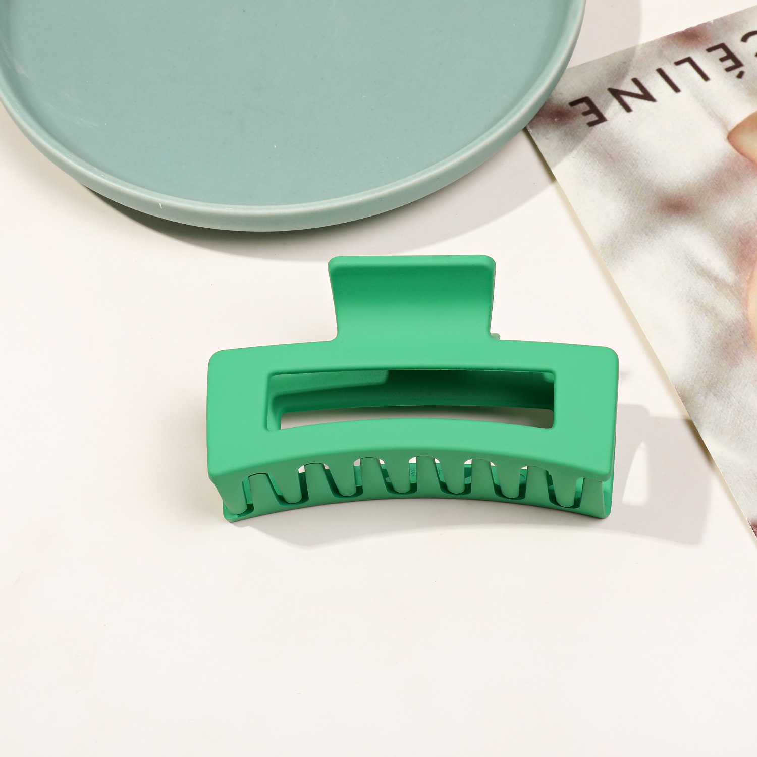 8.5cm 사각 반투명 잔디 그린 21