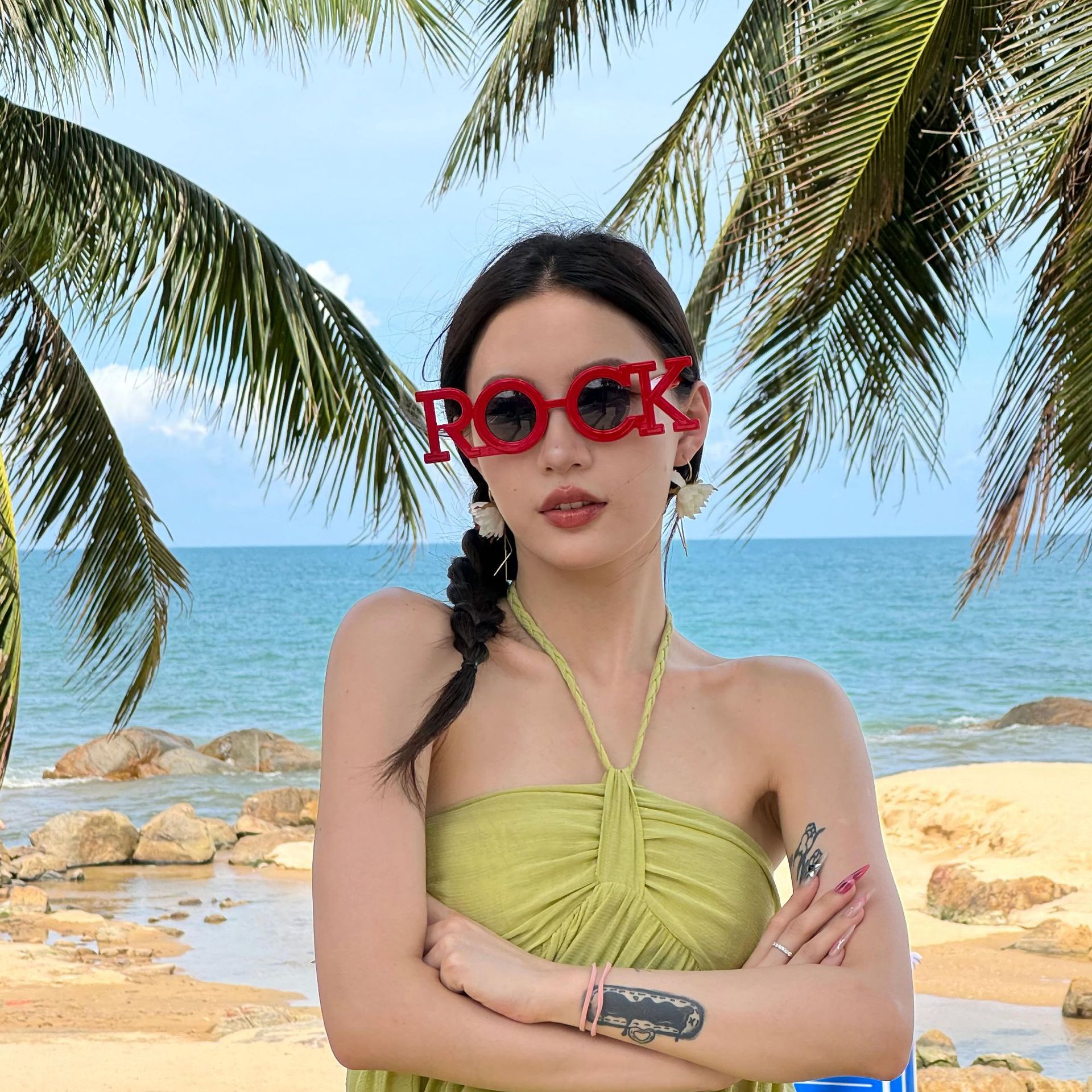 Gafas de Fiesta con Temática Hawaiana, ABS, Divertido, Decorativo, para Fiestas en la Playa y Festivales de Música