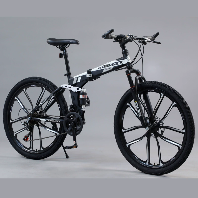 Shock-absorbing folding mountain mountain bike
