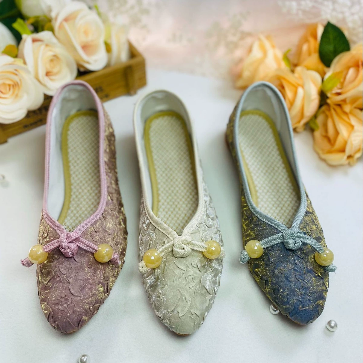 Zhixu-летние и осенние новые чистые цветные плиссированные туфли в старинном стиле Чонсам обувь с вышивкой в этническом стиле обувь чонсам