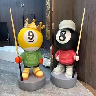 Billiard Table Doll Decoration Billiard Club Black Eight Commercial Billiard Hall Large Ornaments Living Room Opening