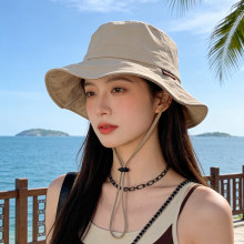 大头围户外速干渔夫帽女夏季户外登山遮阳防晒紫外线大帽檐帽子男