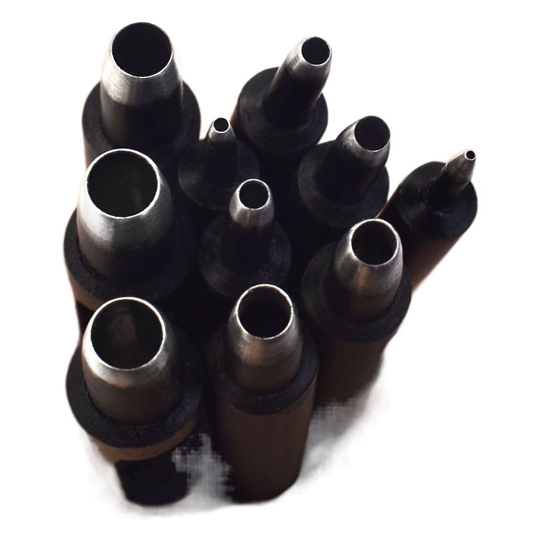 Черный прямой рот круглый перфоратор ручной DIY кожаный ремень Перфоратор Инструмент для резьбы по коже