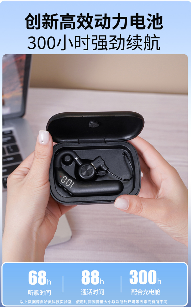 Special model V49 air conduction wireless call non-in-ear Bluetooth headphones ultra-long battery life bone conduction ear-hook sports