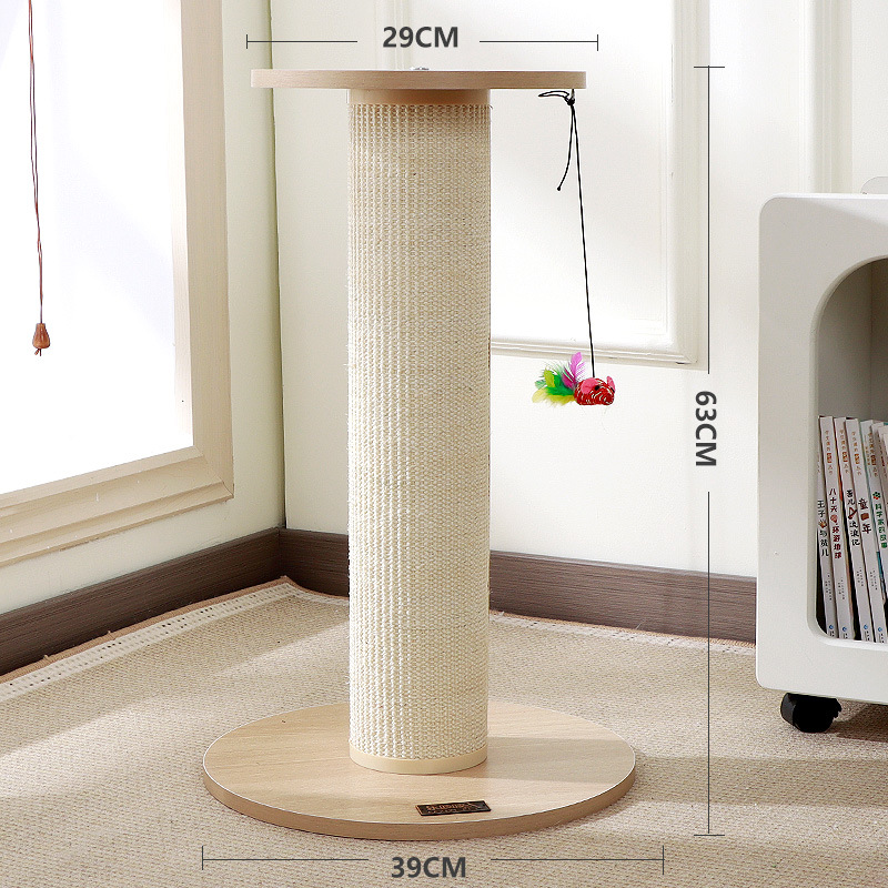 Placa de agarre de gato de sisal de madera maciza al por mayor, columna de agarre de gato, marco de escalada vertical para gato, marco de agarre para gato, columna de garras afiladas, suministros de juguete para gatos