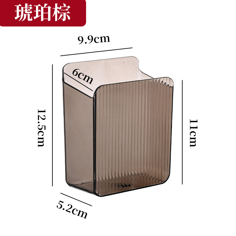 Cross-Border Light Luxury Style Wall-Mounted Storage Box with Open Design, No Drilling Required, Transparent Storage Box for Living Room and Study Room Storage