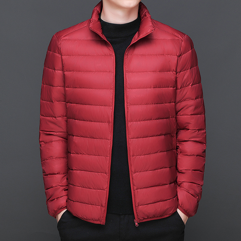 [Recomendación de Cui Wanzhi-Nuevo estándar nacional] pareja chaqueta de plumón ligera de cuello vertical chaqueta portátil chaqueta cálida de invierno