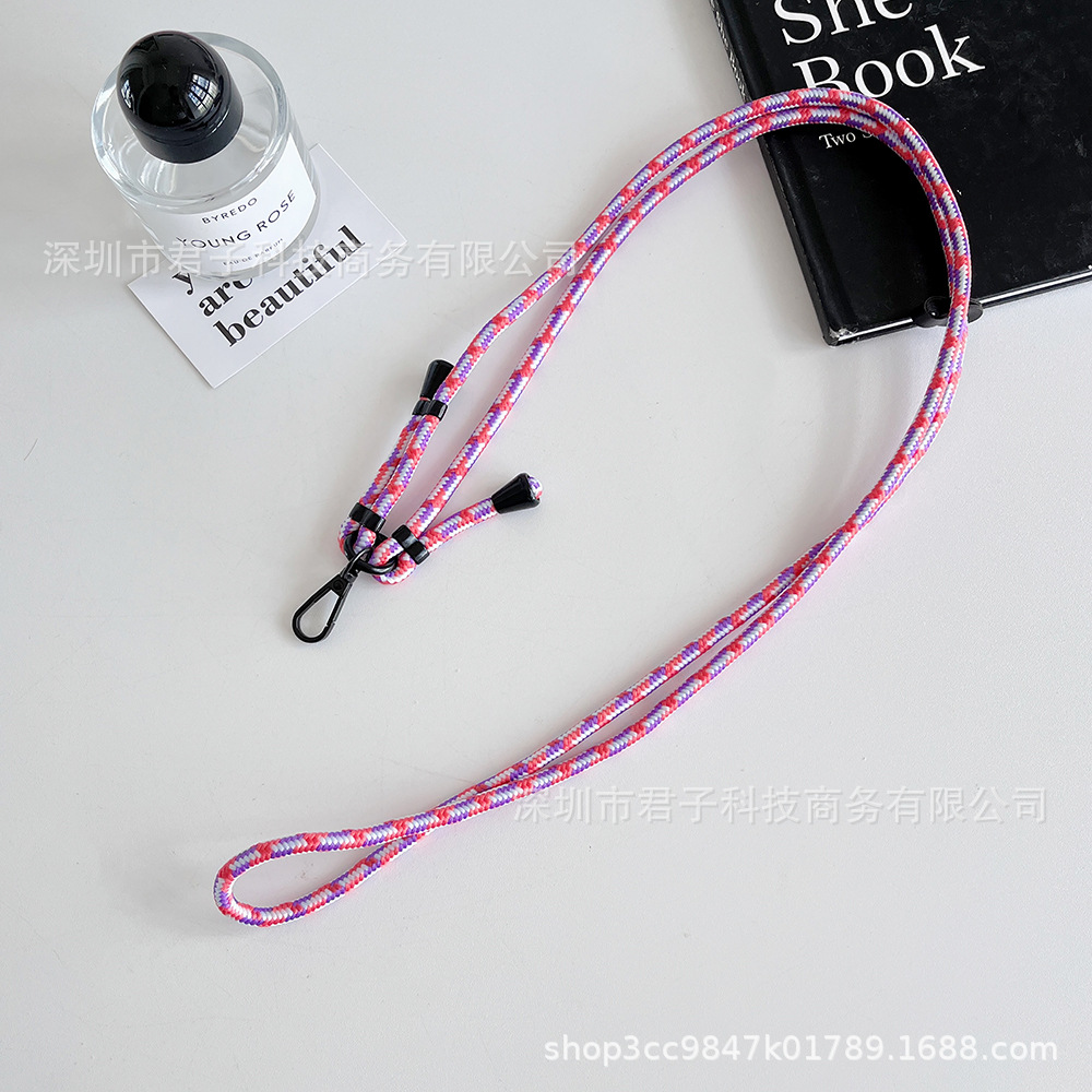 Personalidad japonesa y coreana de doble botón colgante colgante de doble botón colgante ajustable de hombro colgante de cuello para teléfono móvil bolso universal cuerda de botella de agua