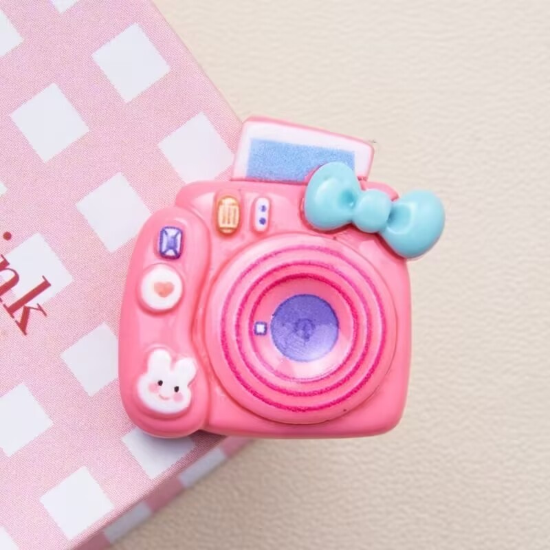 カラフルなポラロイド樹脂アクセサリー diy クリーム接着剤手作りヘアピンペンダント携帯電話ケース電気自動車装飾パッチ|undefined
