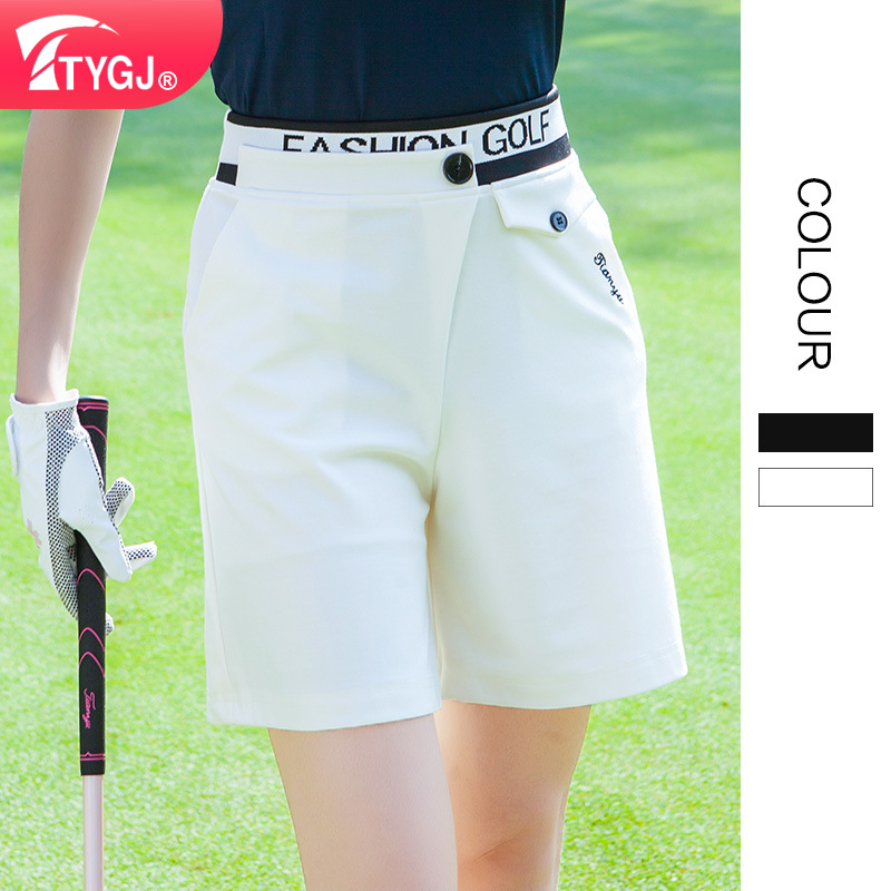 Damkläder GOLF elastiska fempunktsbyxor casual fashion sportshorts_voghion.com