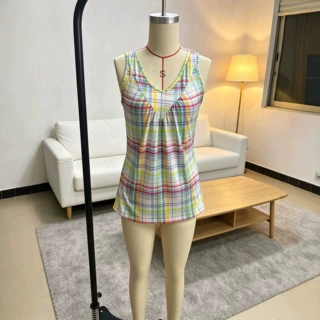 跨境女装2027新款 彩色印花背心 欧美速卖通独立站TK亚马逊TEMU