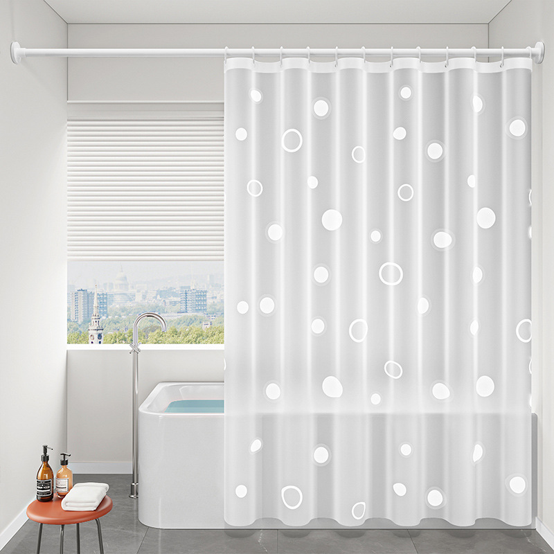 Mini cortina de baño fresca y gruesa sin perforación, cortina de baño, cortina de baño impermeable a prueba de moho, cortina de puerta de baño