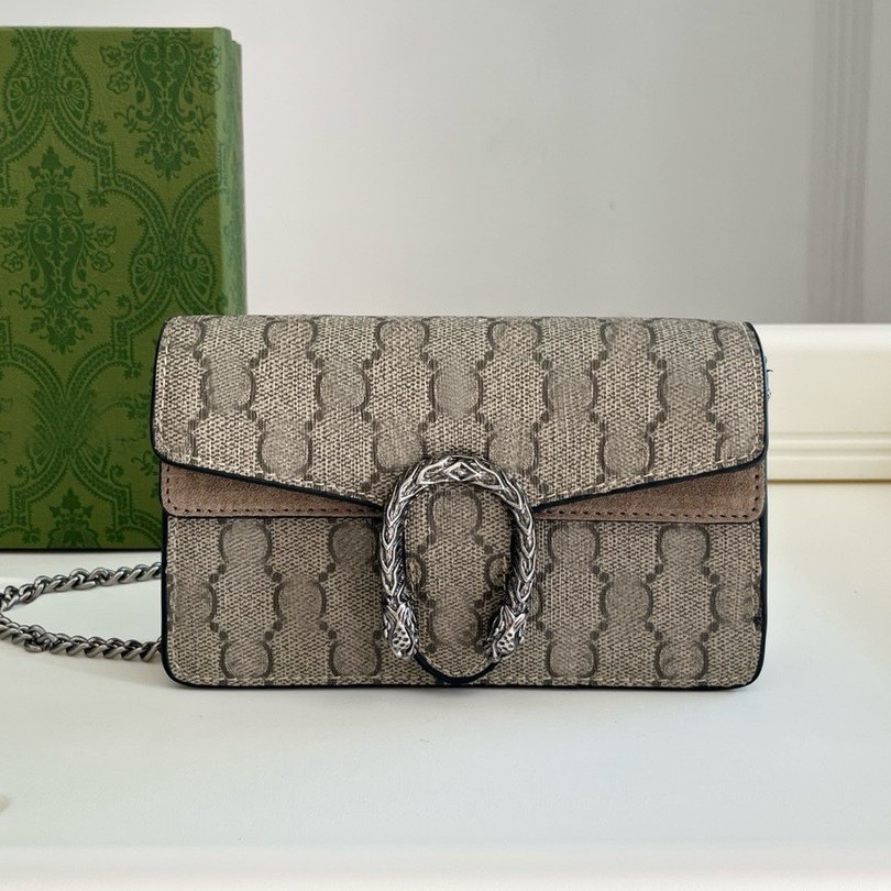 2024 Summer New European and American Retro Trendy Fashion Mini Dionysus Chain Small Square Bag Single Shoulder Crossbody Women's Bag